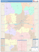La Salle County, IL Digital Map Color Cast Style